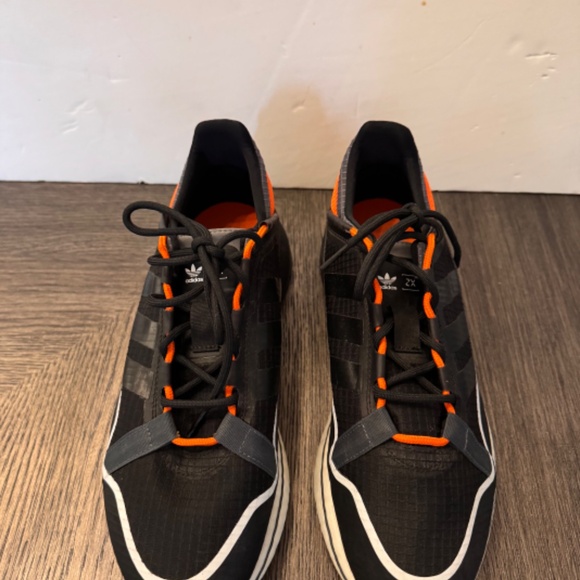 Adidas Men's ZX 2K BOOST PURE SHOES H06569 SIZE 9.5 Black/Orange EUC - Picture 2 of 7